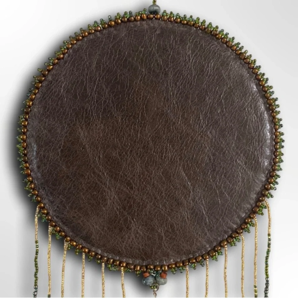 Bead Embroidered Art Meditation Mandala Wall Hanging